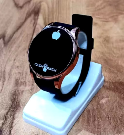 Golden Dial Touch Screen Black Strap