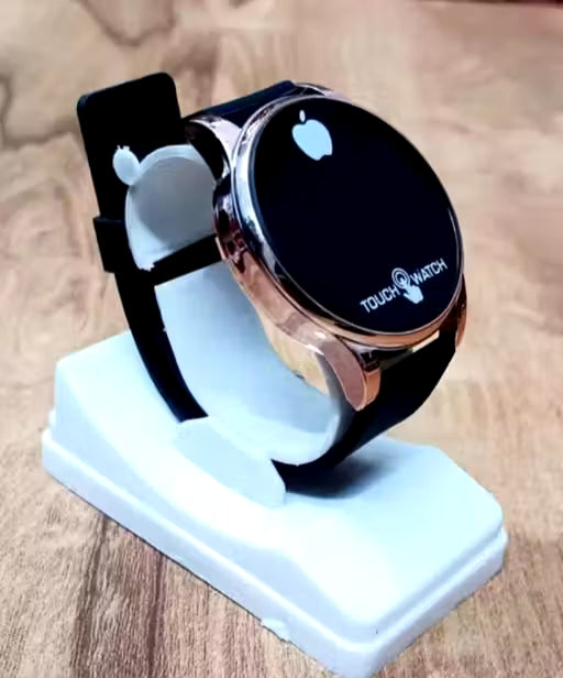 Golden Dial Touch Screen Black Strap